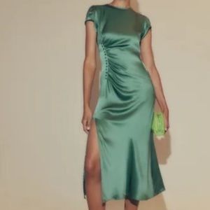 $425 GreenSilk NWT Reformation Tatiana Dress 12 Gorgeous Soft Eco Authentic